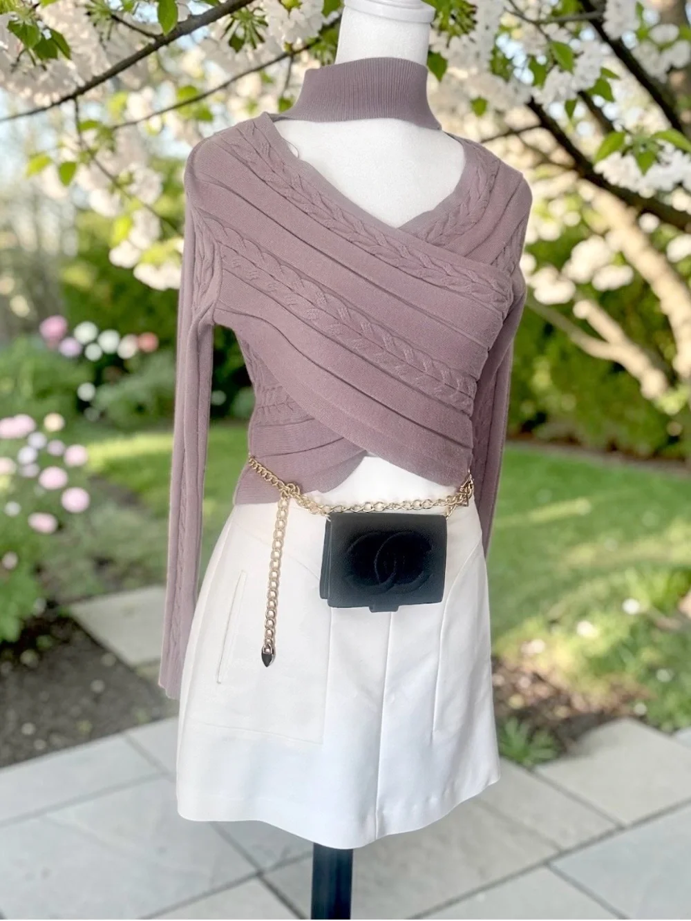 Chanel Caviar Mini Wallet with Chain Belt